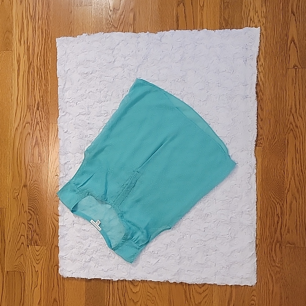 American Eagle Blue/Green Chiffon Tank Top, Women's Small, Great Conditi…